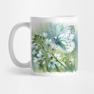 Green Hairstreak - Watercolor Butterfly Mug